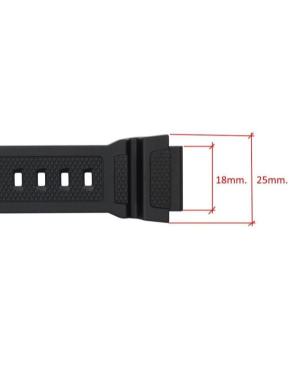 Watch Strap CASIO 10569210 Black 25 Juoda 18 mm image 4