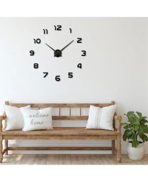JULMAN Extra Large Wall Clock - Hands T4302B Metal Black Plastic Metalinis Juoda image 2