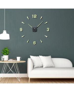 JULMAN Large Wall Clock - Hands T4236L Metal Plastic Black image 4