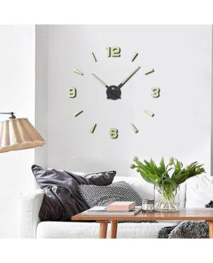 JULMAN Large Wall Clock - Hands T4236L Metal Plastic Black image 5