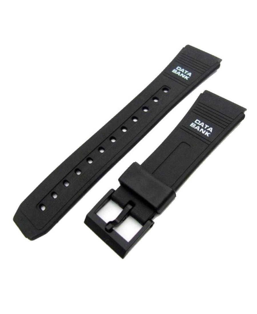 Ремешок для часов Diloy 204F1D1 Tinka Casio Пластик / Резина 22 мм Чёрный 25