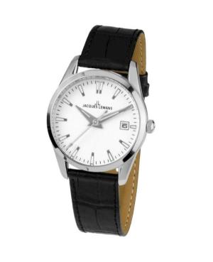 Kobiety klasyczny kwarcowy analogowe Zegarek JACQUES LEMANS 1-1763A Biały Wybierz 28mm