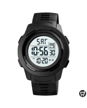Men Sports Functional Quartz Digital Watch Alarm SKMEI 1731BKWT Silver color Dial 45mm