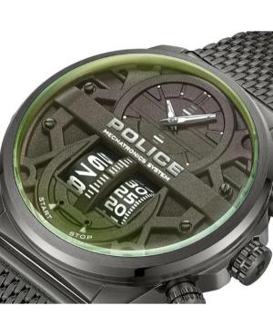 Men Fashion Quartz Digital Watch POLICE PEWJG0006503 Silver color Dial 44mm image 3