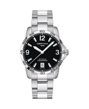 Vyriškas Klasikinis Swiss Kvarcinis Rodyklinis Watch Chronograph CERTINA C034.451.11.057.00 Juodas Dial 40mm