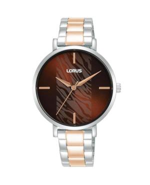 Women Klassisch Japan Quartz Analog Watch LORUS RG229WX-9 Braun Dial 34mm