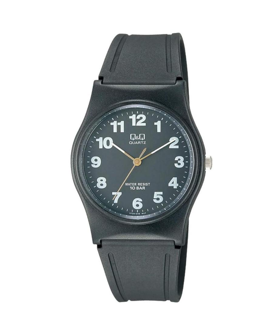 Men Japan Quartz Analog Watch Q&Q VP34J010Y Černá Dial 35mm