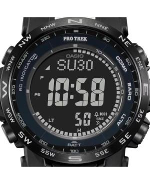 Vyriškas Su funkcijomis Sportinis Japoniškas Kvarcinis Digital Watch Alarm CASIO PRW-35Y-1BER Juodas Dial 44.5mm image 10