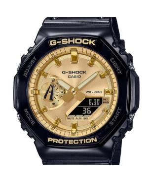 Vyriškas Sportinis Su funkcijomis Diver Japoniškas Kvarcinis Digital Watch Timer CASIO GA-2100GB-1AER G-Shock Gold color Dial 7m image 3