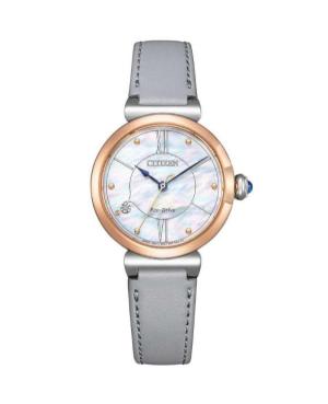Kobiety klasyczny Japonia bateria słoneczna analogowe Zegarek CITIZEN EM1074-15D Matka Perłowa Wybierz 30mm