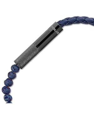 Police Twine Bracelet for Men Stainless Steel with beads and Leather PEAGB0012502
