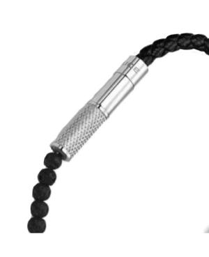Police Twine Bracelet for Men Stainless Steel with beads and Leather PEAGB0012501 image 1