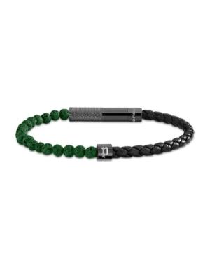 Police Twine Bracelet for Men Stainless Steel with beads and Leather PEAGB0012504