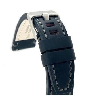 Watch Strap Diloy 414.01.24 Black Schwarz 24 mm image 3