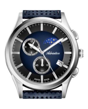 Men Classic Analog Klassisch Swiss Quartz Watch Chronograph ADRIATICA Blau Dial 46mm A8282.5215CH image 5
