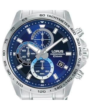 Мужские Классические Японские Кварцевые Часы Хронограф LORUS RM353JX-9 Синий Циферблат изображение 1