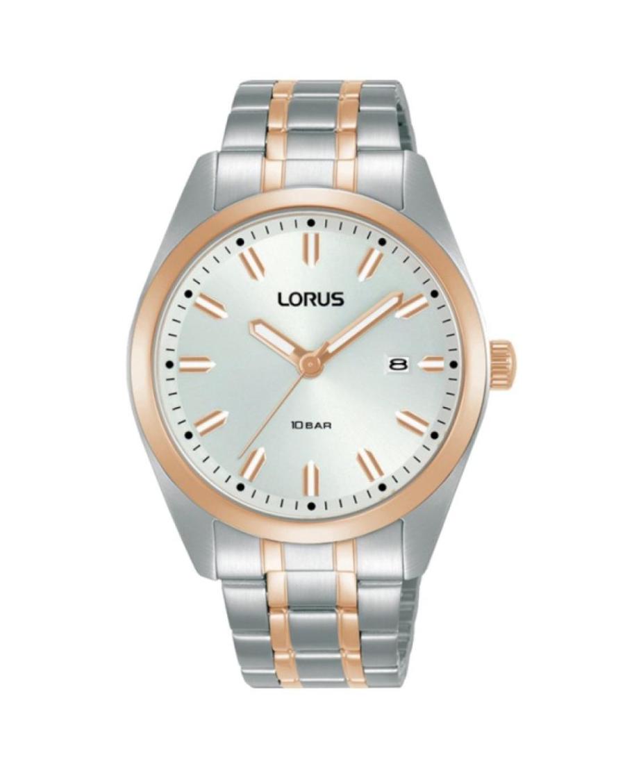 Men Klasické Japan Quartz Analog Watch LORUS RH980PX-9 Silver Dial