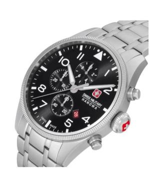 Men Classic Sports Swiss Quartz Analog Watch Chronograph SWISS MILITARY HANOWA SMWGI0000405 Black Dial 43mm image 3
