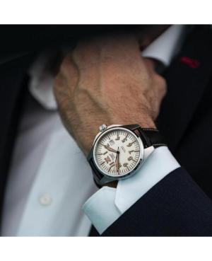 Men Classic Luxury Swiss Automatic Analog Watch AVIATOR V.3.39.0.336.4 Silver Dial 42.8mm image 5