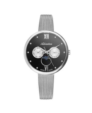 Moteriškas Classic Analog Klasikinis Swiss Kvarcinis Watch ADRIATICA Silver color Dial 38mm A3732.5186QF