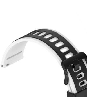Watch Strap Diloy SBR44.58.20 Silicone White Silikonas Juoda Balta 20 mm image 1