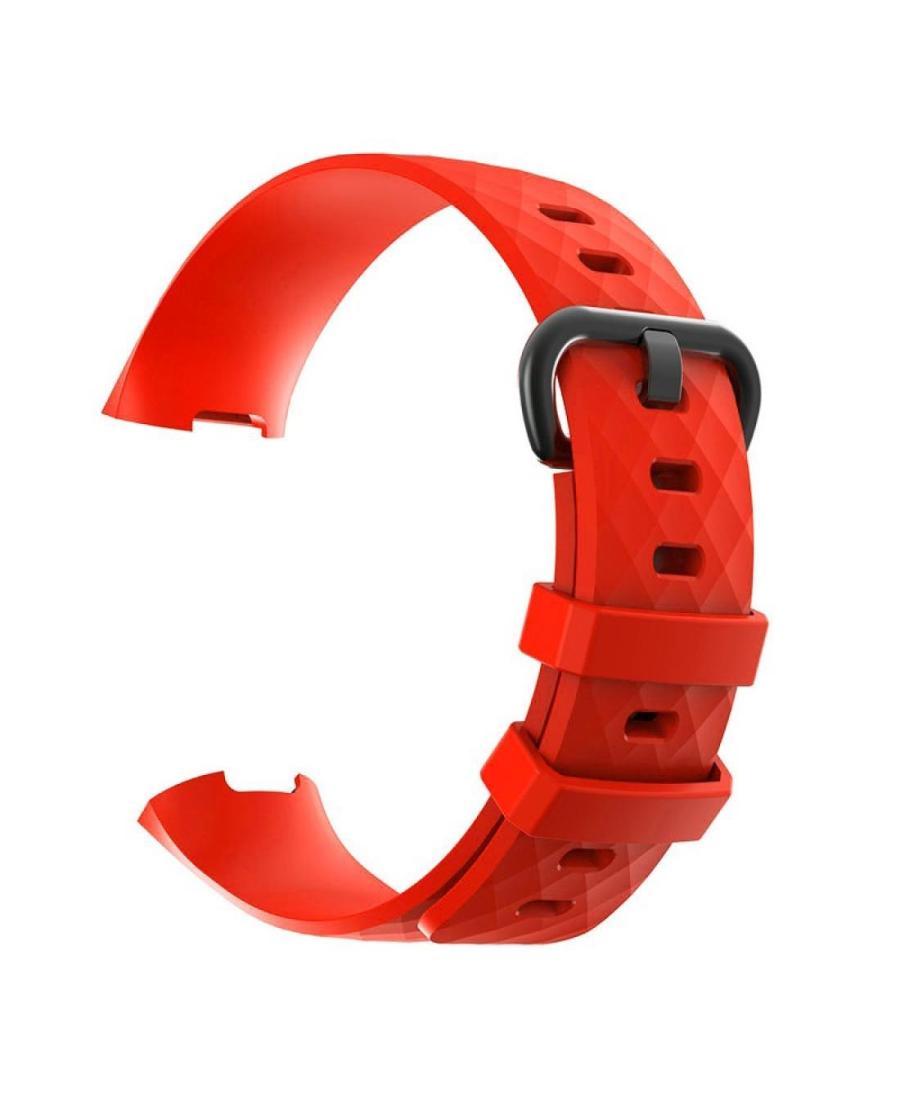 Fitbit Charge 3/4 SL S watch strap Silicone Red Silikonas Raudona 22 mm