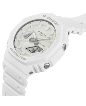 Vyriškas Sportinis Su funkcijomis Diver Japoniškas Kvarcinis Digital Watch Timer CASIO GA-2100-7A7ER G-Shock Balta Dial 7mm image 4