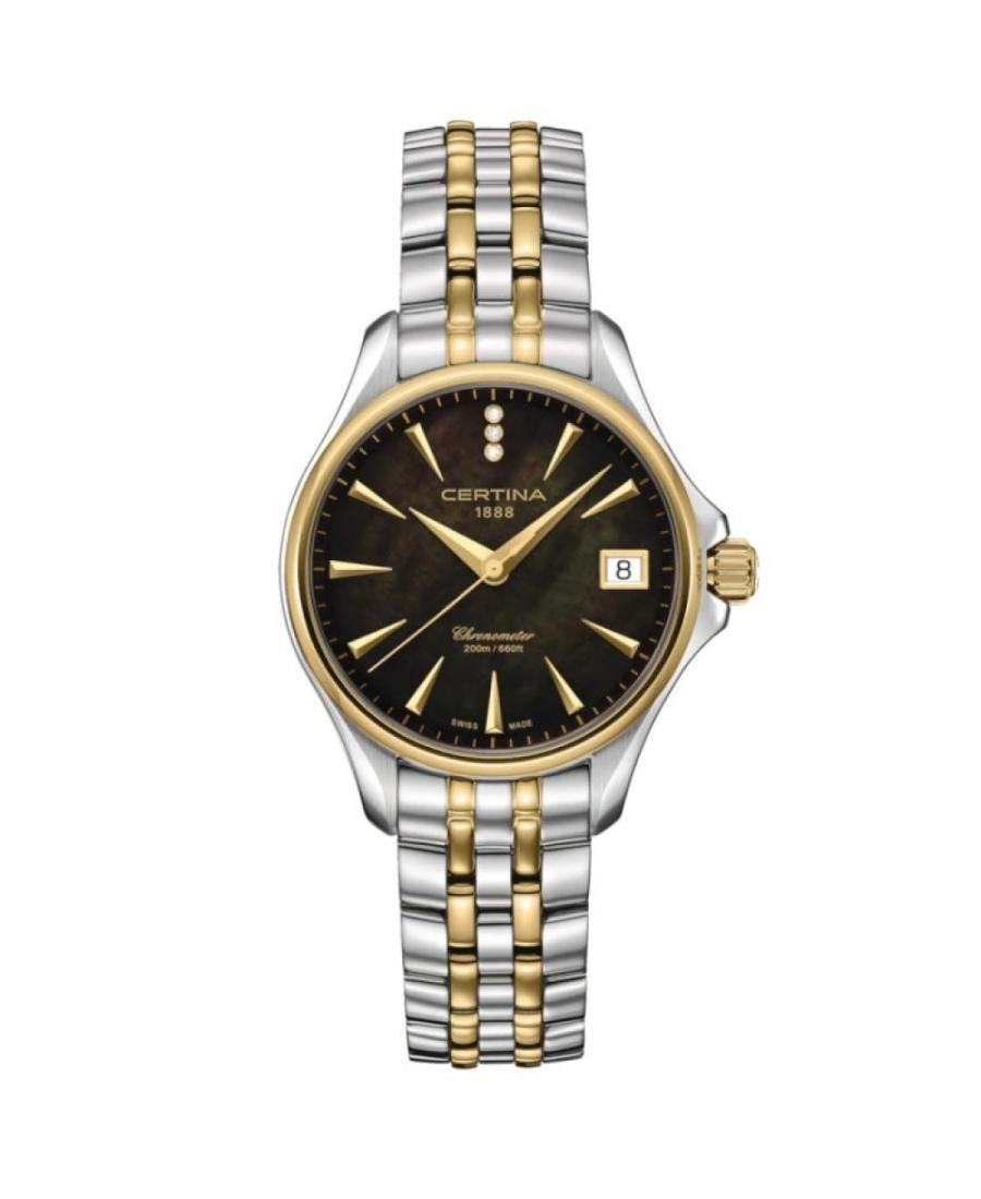 Women Classic Diver Swiss Quartz Analog Watch CERTINA C032.051.22.126.01 Mother of Pearl Dial 34mm