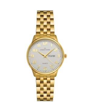 Men Klassisch Quartz Analog Watch JORDAN KERR L1055/IPG Weiß Dial 40mm