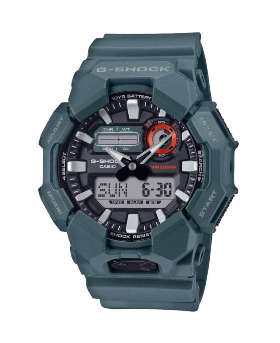 Men Sports Functional Diver Japan Quartz Digital Watch Alarm CASIO GA-010-2AER G-Shock Silver color Dial 52mm