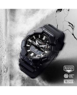 Vyriškas Sportinis Su funkcijomis Diver Japoniškas Kvarcinis Rodyklinis Watch Alarm CASIO GA-010-1AER G-Shock Juodas Dial 52mm image 3
