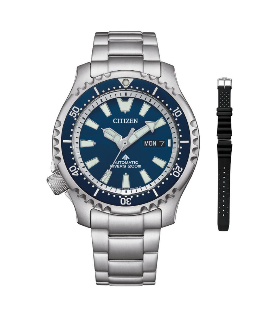 Men Classic Sports Diver Japan Automatic Analog Watch CITIZEN NY0161-63LE Blue Dial 42mm