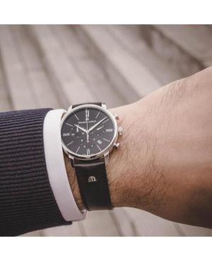 Men Classic Luxury Swiss Quartz Analog Watch Chronograph MAURICE LACROIX EL1098-SS001-310-1 Black Dial 40mm image 1