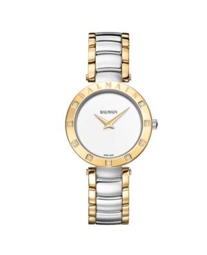 Women Klassisch Luxury Swiss Quartz Analog Watch BALMAIN B4254.39.25 Weiß Dial 33mm
