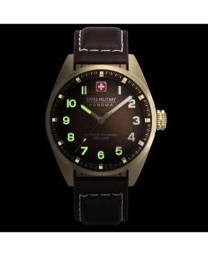 Men Klassisch Swiss Quartz Analog Watch SWISS MILITARY HANOWA SMWGA0001551 Braun Dial 42mm image 3