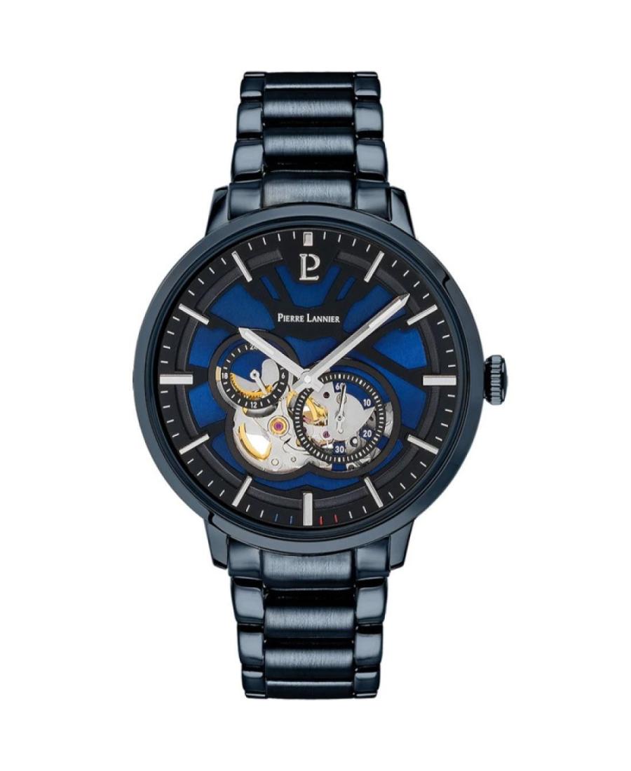Men Sports Fashion Klassisch Automatic Analog Watch Skeleton PIERRE LANNIER 333D469 Blau Dial 42mm