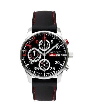 Men Classic Sports Quartz Analog Watch Chronograph ZEPPELIN 3578-2 Black Dial 42mm