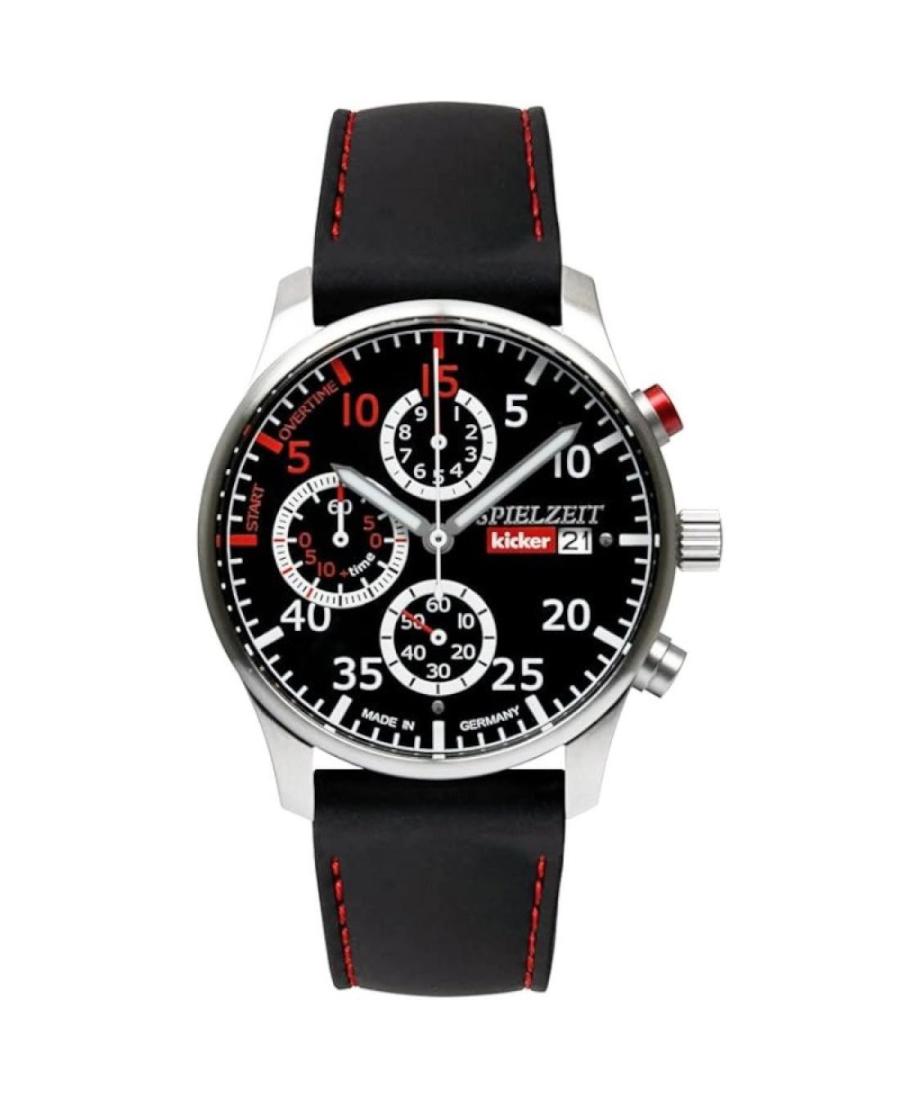 Men Classic Sports Quartz Analog Watch Chronograph ZEPPELIN 3578-2 Black Dial 42mm