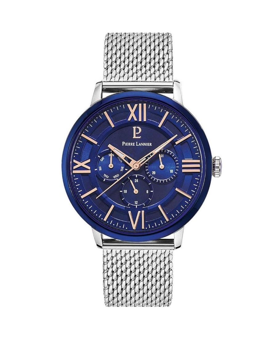 Men Classic Quartz Analog Watch Chronograph PIERRE LANNIER 253C168 Blue Dial 42mm