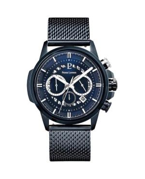 Mężczyźni klasyczny kwarcowy analogowe Zegarek Chronograf PIERRE LANNIER 238G469 Niebieska Wybierz 44mm
