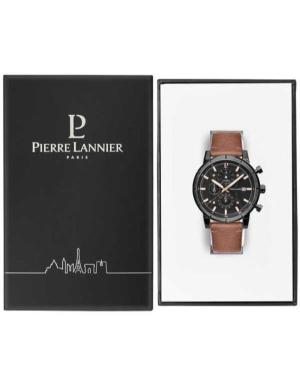Men Fashion Klasické Quartz Analog Watch Chronograph PIERRE LANNIER 224H434 Černá Dial 45mm image 2