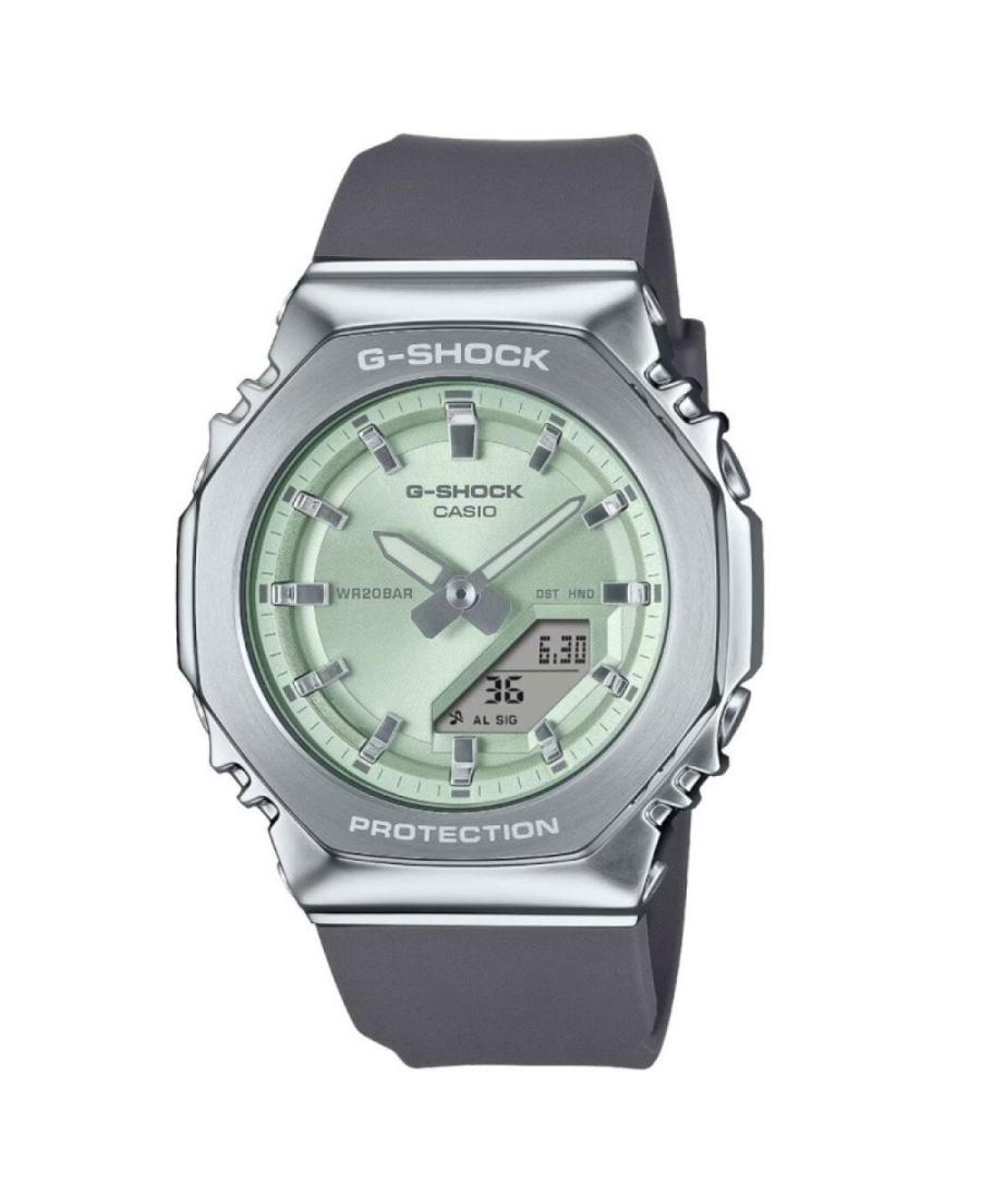 Kobiety sportowy Funkcjonalny Diver Japonia kwarcowy analogowe Zegarek Budzik CASIO GM-S2110-3AER G-Shock Zielony Wybierz 40.5mm