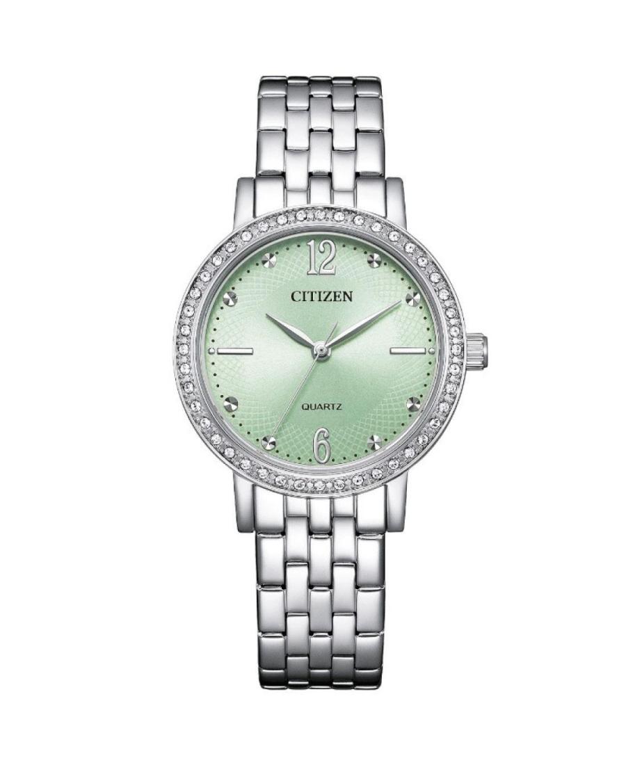 Women Classic Japan Quartz Analog Watch CITIZEN EL3100-55X Green Dial