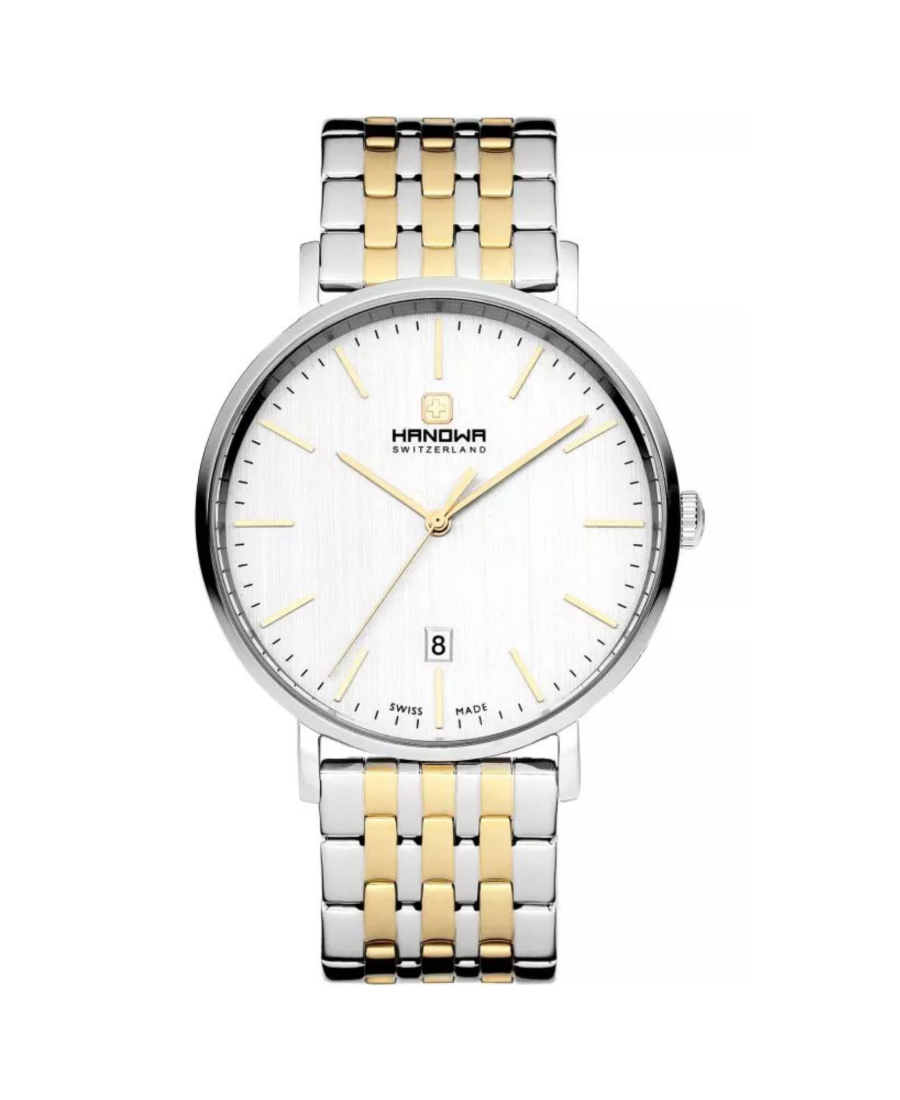 Men Klassisch Quartz Watch HANOWA HAWGH0001460 Silver Dial 41mm