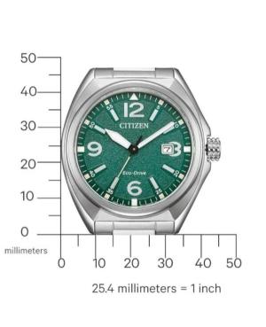 Men Klassisch Japan Eco-Drive Analog Watch CITIZEN AW1571-76X Grün Dial 40mm image 6