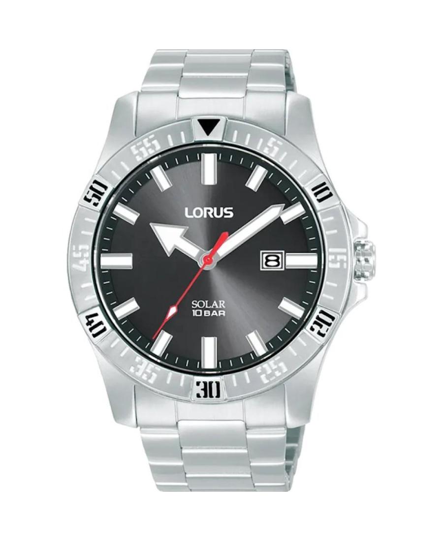 Mężczyźni klasyczny Japonia bateria słoneczna analogowe Zegarek LORUS RX377AX-9 Kolor srebrny Wybierz 42mm