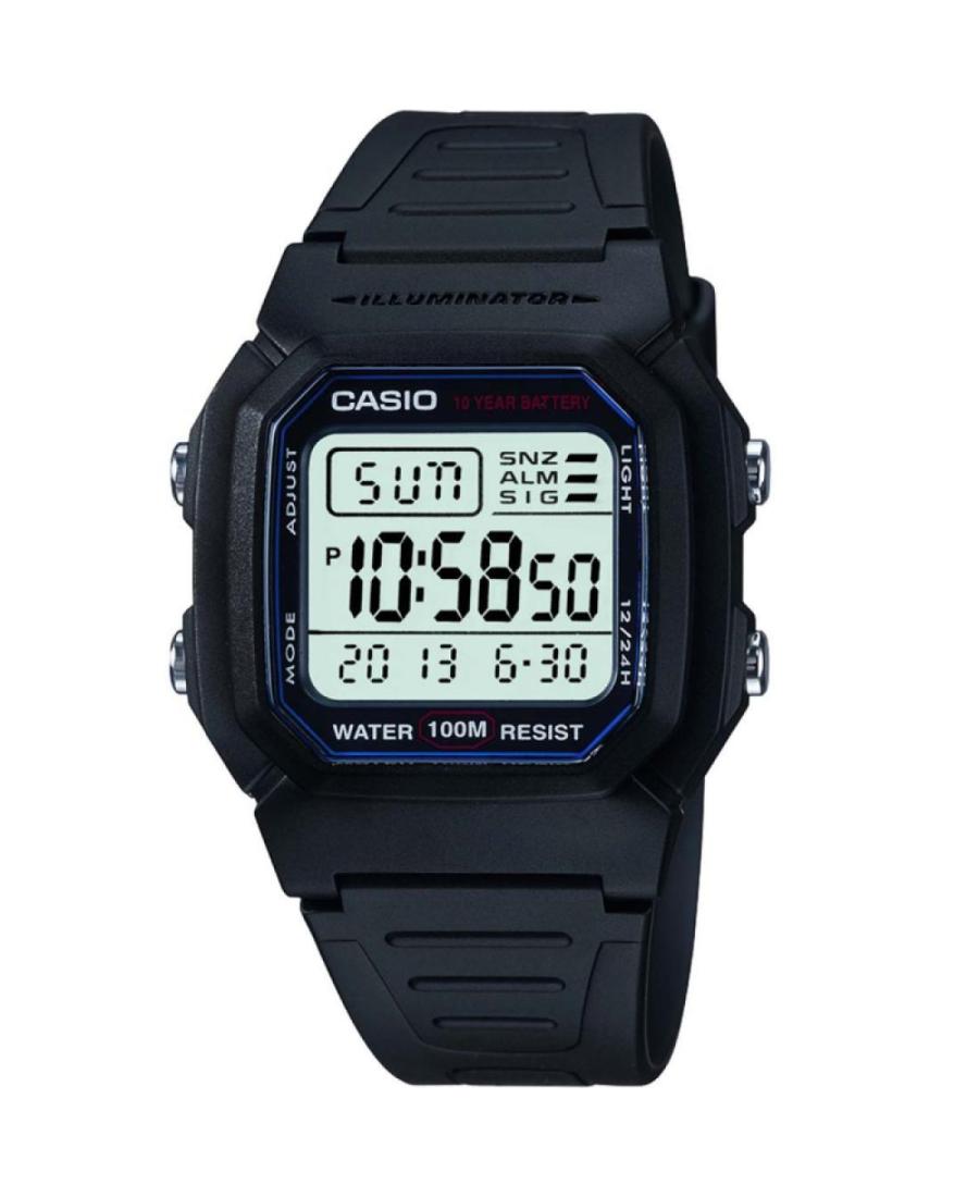 Men Sports Functional Japan Quartz Digital Watch Alarm CASIO W-800H-1AVES Silver color Dial 37mm
