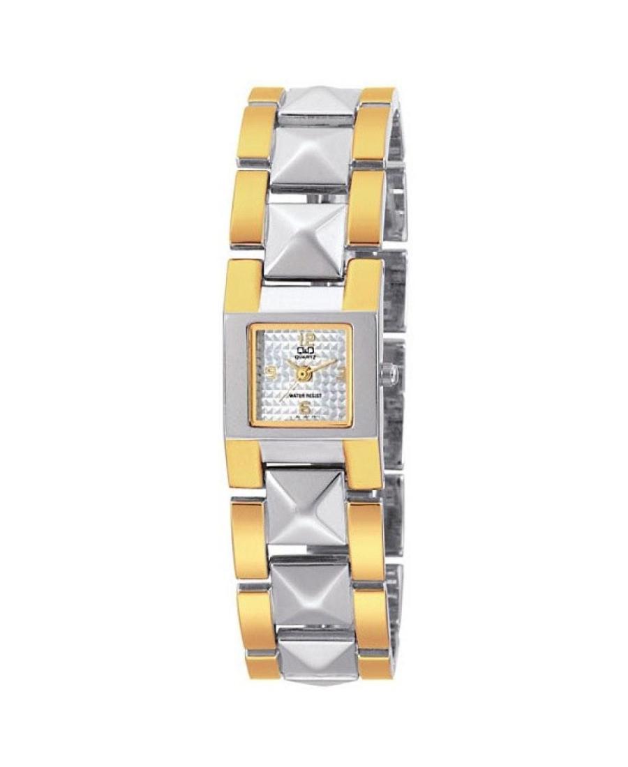 Women Fashion Japan Quartz Analog Watch Q&Q F289-404Y Bílá Dial 22mm