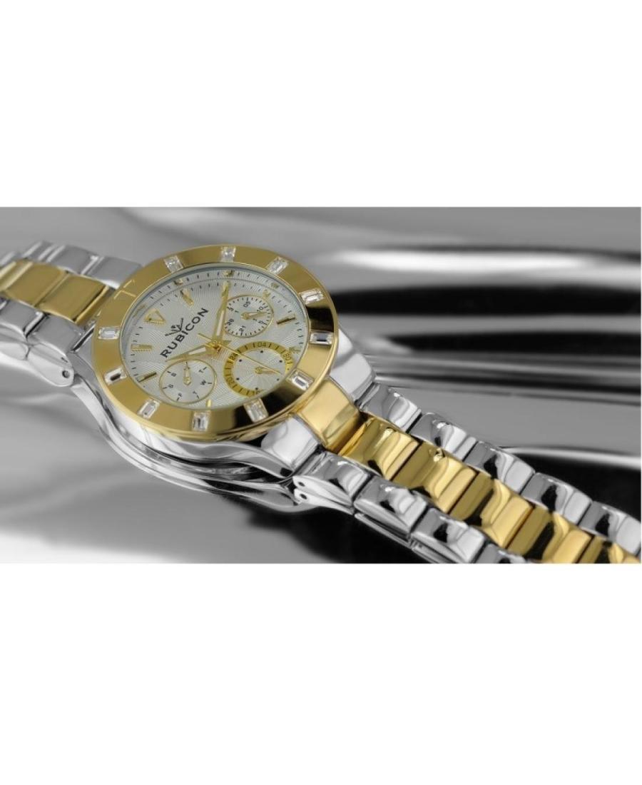 Women Fashion Quartz Analog Watch RUBICON RNBD09TISG03BX Silver Dial 35mm