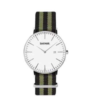 Men Klasické Quartz Analog Watch SLAZENGER SL.9.1980.1.20 Bílá Dial 40mm